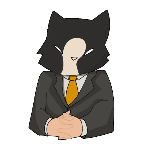 🤝 Стикер «Cat >D» для Telegram
