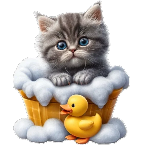 🛁 Стикер «Котенок» для Telegram