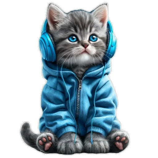 🎧 Стикер «Котенок» для Telegram
