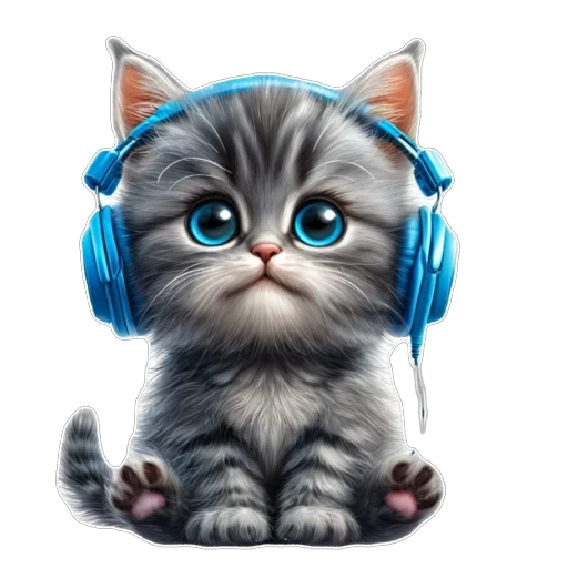 🎧 Стикер «Котенок» для Telegram