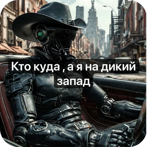 🚗 Стикер «Ковбой» для Telegram
