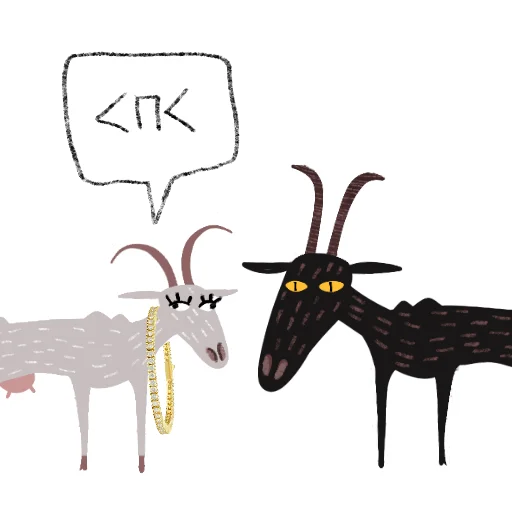 🐐 Стикер «Козел и Коза» для Telegram