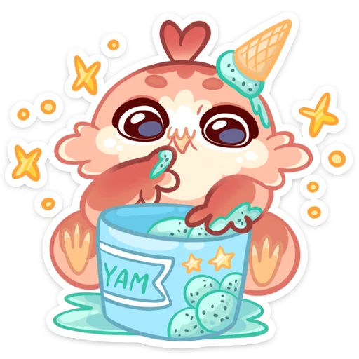 🍦 Стикер «Кралечка» для Telegram