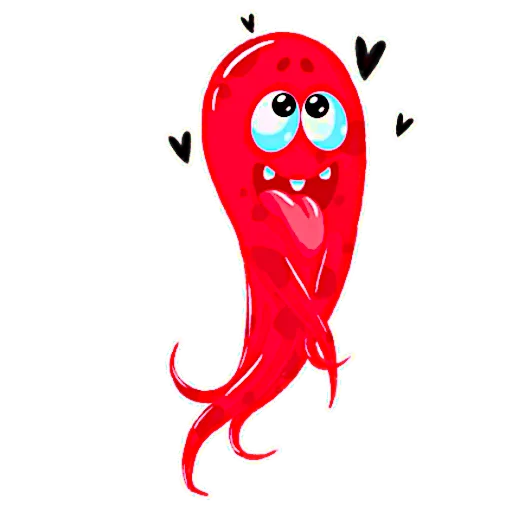 🥰 Стикер «Красный Осьминожка» для Telegram