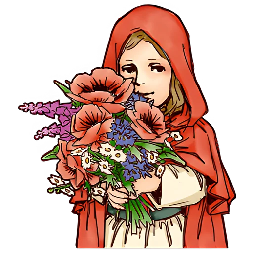 💐 Стикер «Красная шапочка» для Telegram