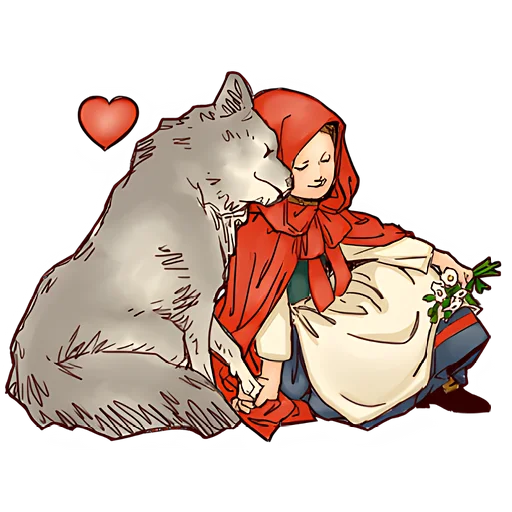 🥰 Стикер «Красная шапочка» для Telegram