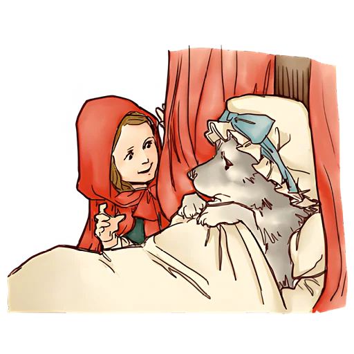 ☺ Стикер «Красная шапочка» для Telegram