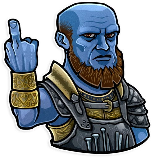 🖕 Стикер «God of War» для Telegram