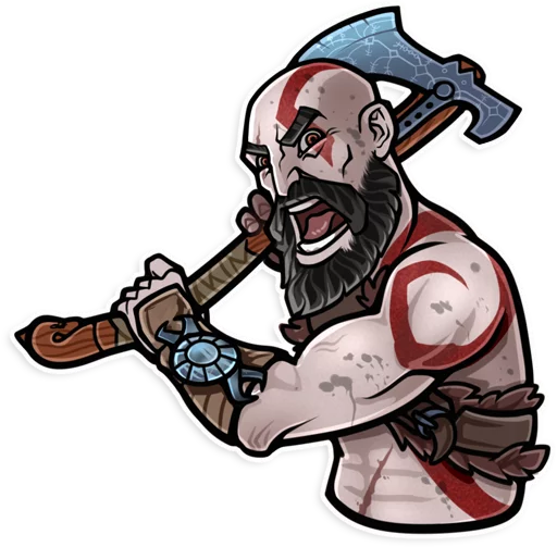 😠 Стикер «God of War» для Telegram