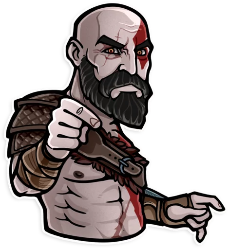 👇 Стикер «God of War» для Telegram