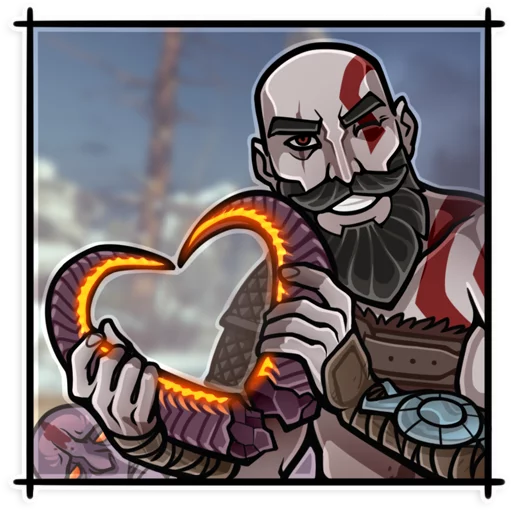 ❤️ Стикер «God of War» для Telegram