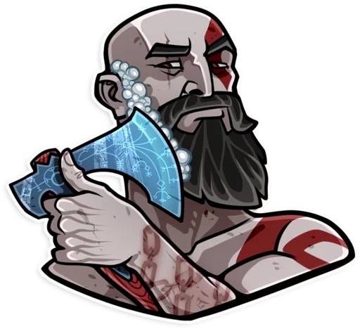 💇‍♂️ Стикер «God of War» для Telegram