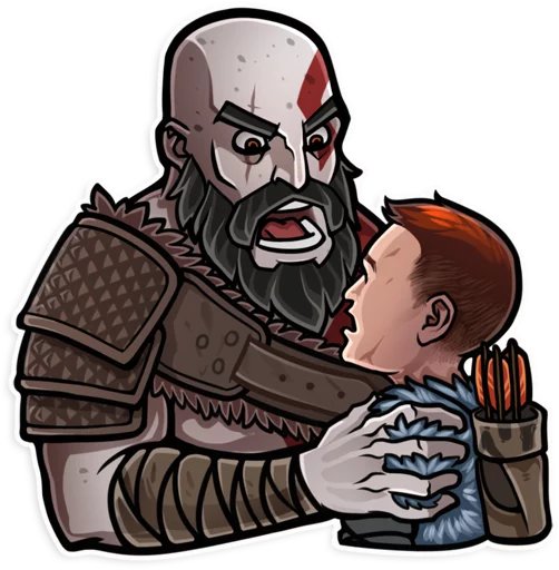 👨‍🎓 Стикер «God of War» для Telegram