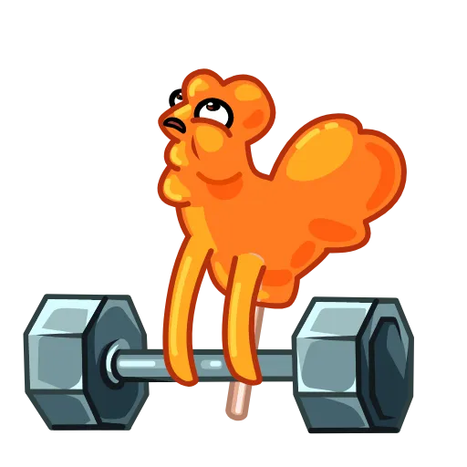🏋️‍♂️ Стикер «Крендель» для Telegram