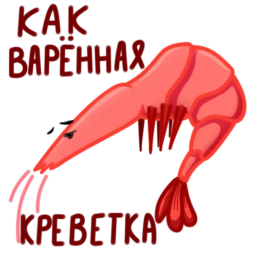 😥 Стикер «Полная Креветка» для Telegram