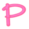 🩷 Эмодзи «Розовые буквы и цифры» для Telegram