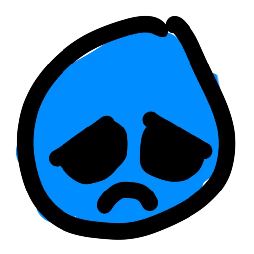 😔 Стикер «кривой бровл старс» для Telegram