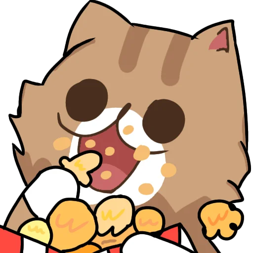 🍿 Стикер «Кривые коты» для Telegram