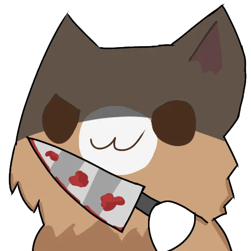 🔪 Стикер «Кривые коты» для Telegram