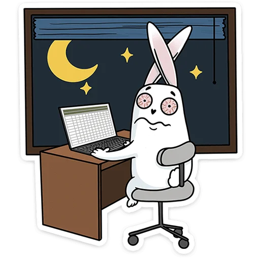 🌃 Стикер «Кроль в офисе» для Telegram
