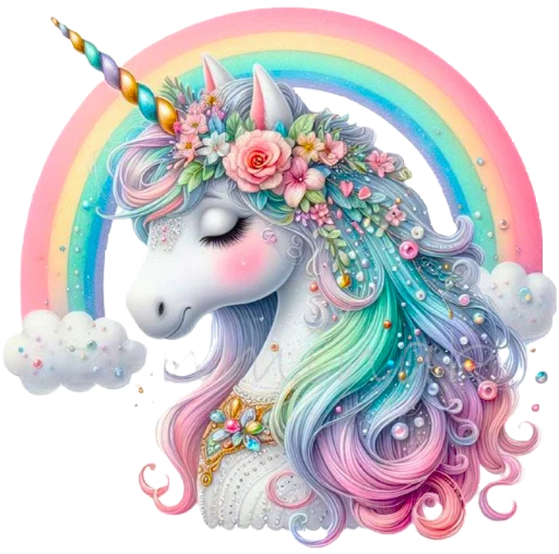 🦄 Стикер «krolichi lapochki edinorojki 1» для Telegram