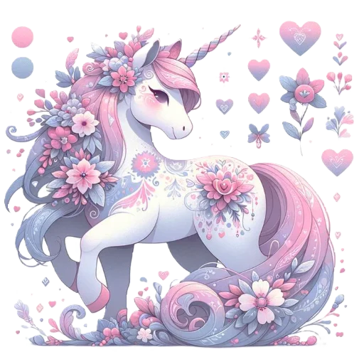 🦄 Стикер «krolichi lapochki edinorojki 1» для Telegram