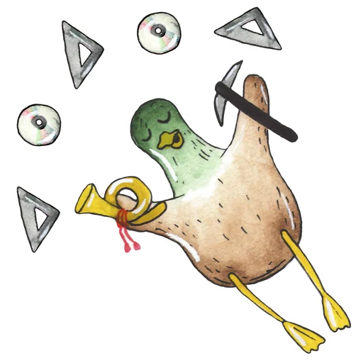 💿 Стикер «Утец-дудец» для Telegram
