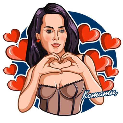 ❤️ Стикер «От КСТАТИ с» для Telegram