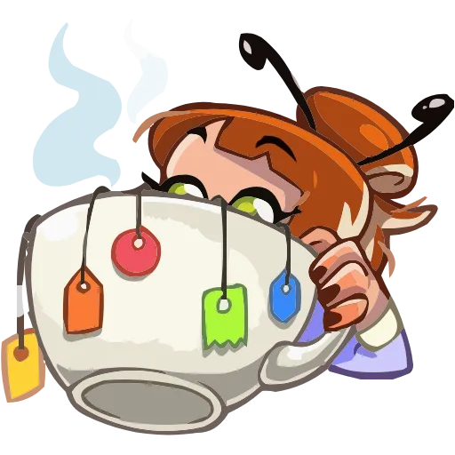 ☕️ Эмодзи «Пчёлка Ксюша» для Telegram