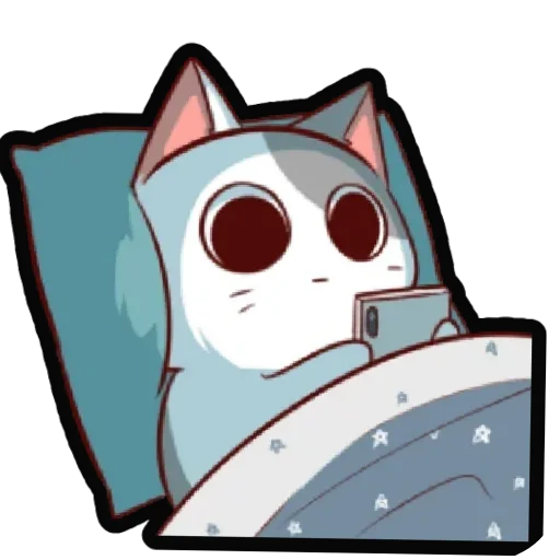👄 Стикер «Kucing Nyangami» для Telegram