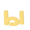 🤩 Эмодзи «Сиреневые и жёлтые буквы» для Telegram