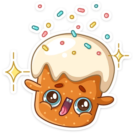 🤩 Стикер «Кулич Кузя» для Telegram