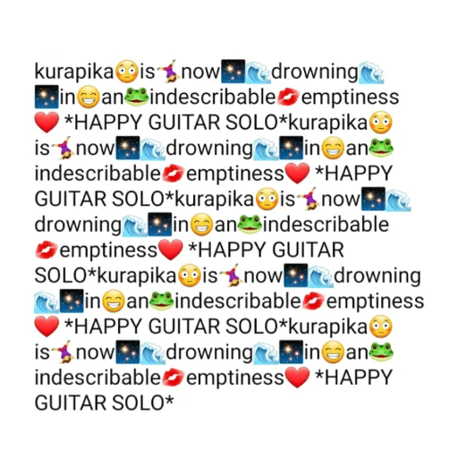 🎸 Стикер «Kuparika is Now Drowning In...» для Telegram