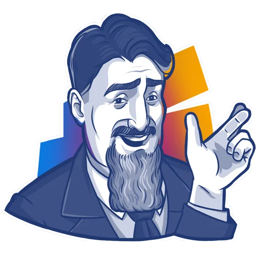 🤞 Стикер «Курчатов» для Telegram