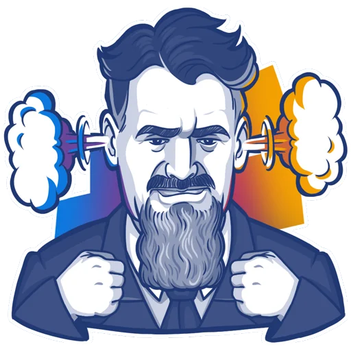 🤯 Стикер «Курчатов» для Telegram