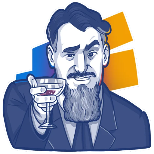 🍸 Стикер «Курчатов» для Telegram