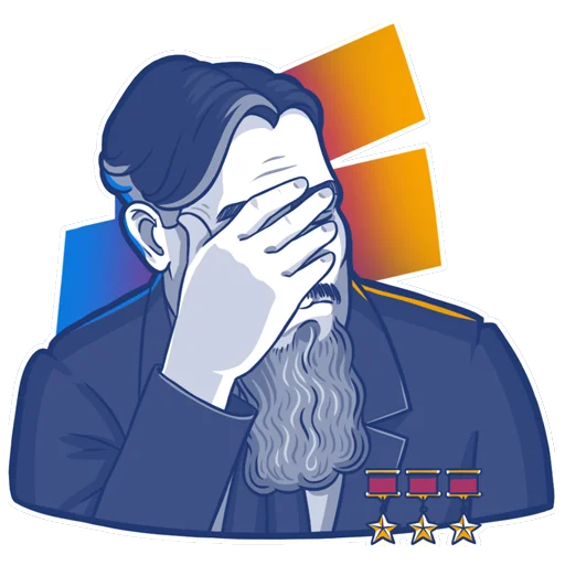 🤦‍♂️ Стикер «Курчатов» для Telegram