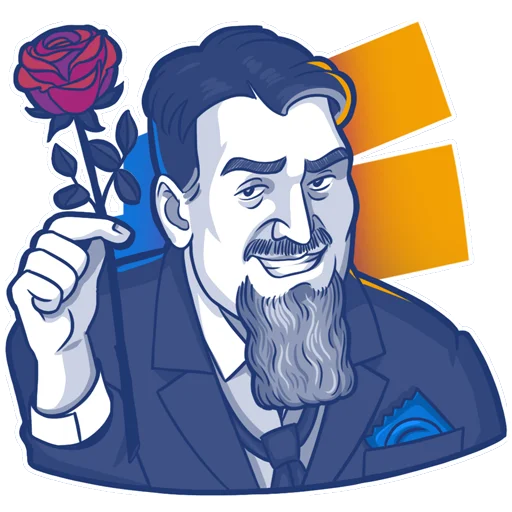 🌹 Стикер «Курчатов» для Telegram