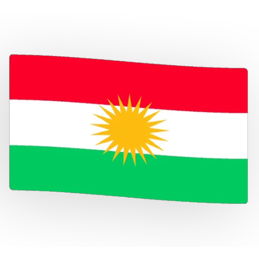 ☀️ Стикер «Kurdistan Flag 3D» для Telegram