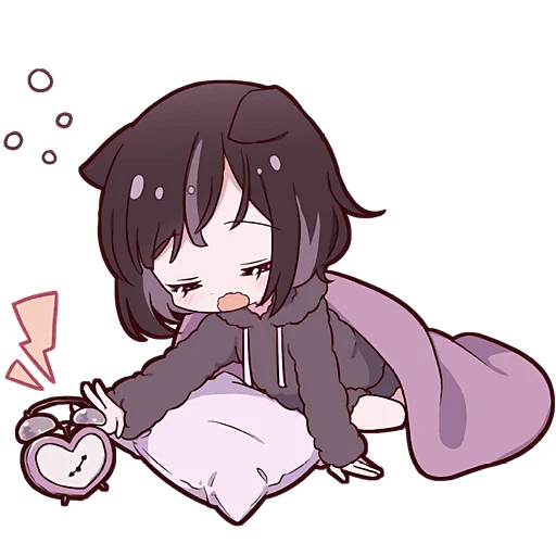 ⏰ Стикер «Куронеко тян» для Telegram