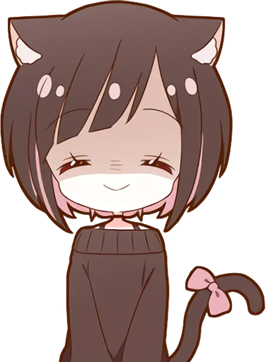 ☺️ Стикер «Куронеко тян Kuronieko Chan» для Telegram