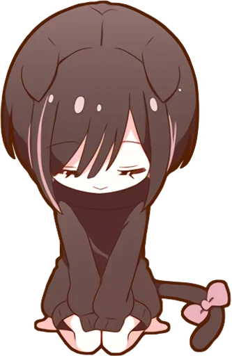 😌 Стикер «Куронеко тян Kuronieko Chan» для Telegram
