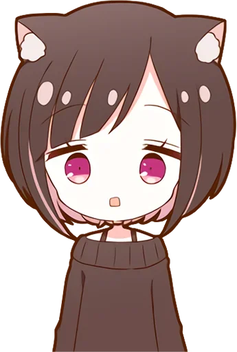 😳 Стикер «Куронеко тян Kuronieko Chan» для Telegram