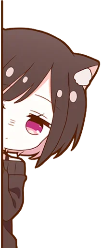 😐 Стикер «Куронеко тян Kuronieko Chan» для Telegram