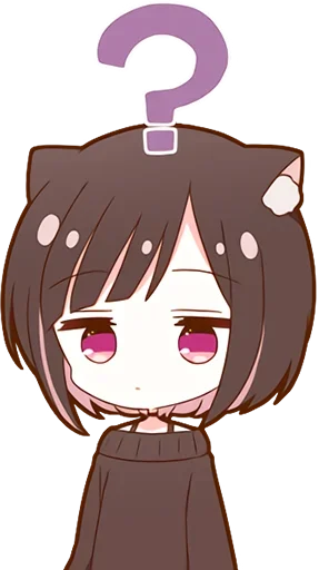 😳 Стикер «Куронеко тян Kuronieko Chan» для Telegram