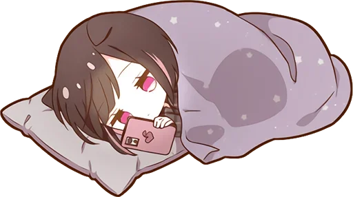 😴 Стикер «Куронеко тян Kuronieko Chan» для Telegram