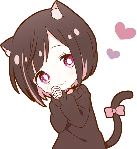 🥰 Стикер «Куронеко тян Kuronieko Chan» для Telegram