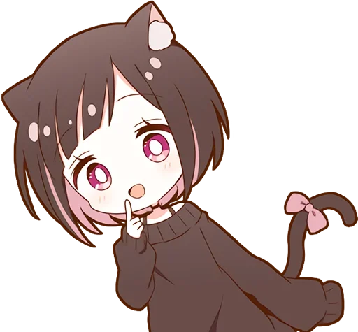 ☺️ Стикер «Куронеко тян Kuronieko Chan» для Telegram