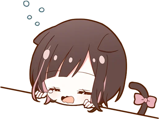 😭 Стикер «Куронеко тян Kuronieko Chan» для Telegram