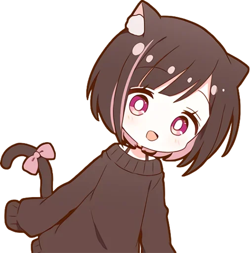 😊 Стикер «Куронеко тян Kuronieko Chan» для Telegram